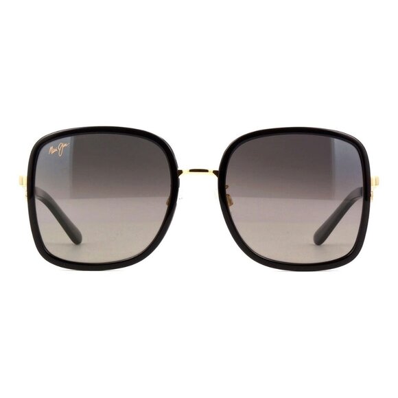 New MAUI JIM Pua Black Polarised Square GS865 02 Sunglasses Women - Picture 2 of 4